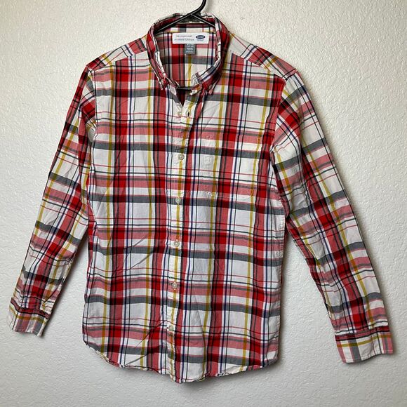Old Navy The‎ Classic Shirt Plaid Boys Size XL 14-16 - Picture 8 of 8
